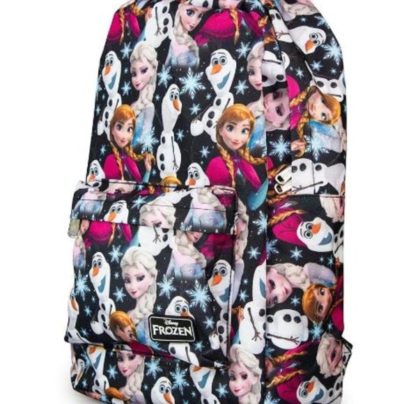 Loungefly Disney Frozen Elsa, Anna and Olaf All Over Print Backpack 16\